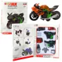LEAN TOYS Motorcycle to Assemble Screw Metal 1:14 DIY Orange-Green
