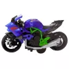 LEAN TOYS Motocikls, ko salikt ar skrūvēm, metāla 1:14 DIY zaļš-zils