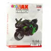LEAN TOYS Motocikls, ko salikt ar skrūvēm, metāla 1:14 DIY zaļš-zils