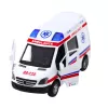 LEAN TOYS Ātrā palīdzība Metāla Pull Back Motorizēta Gaismas Skaņas Balta 1:32