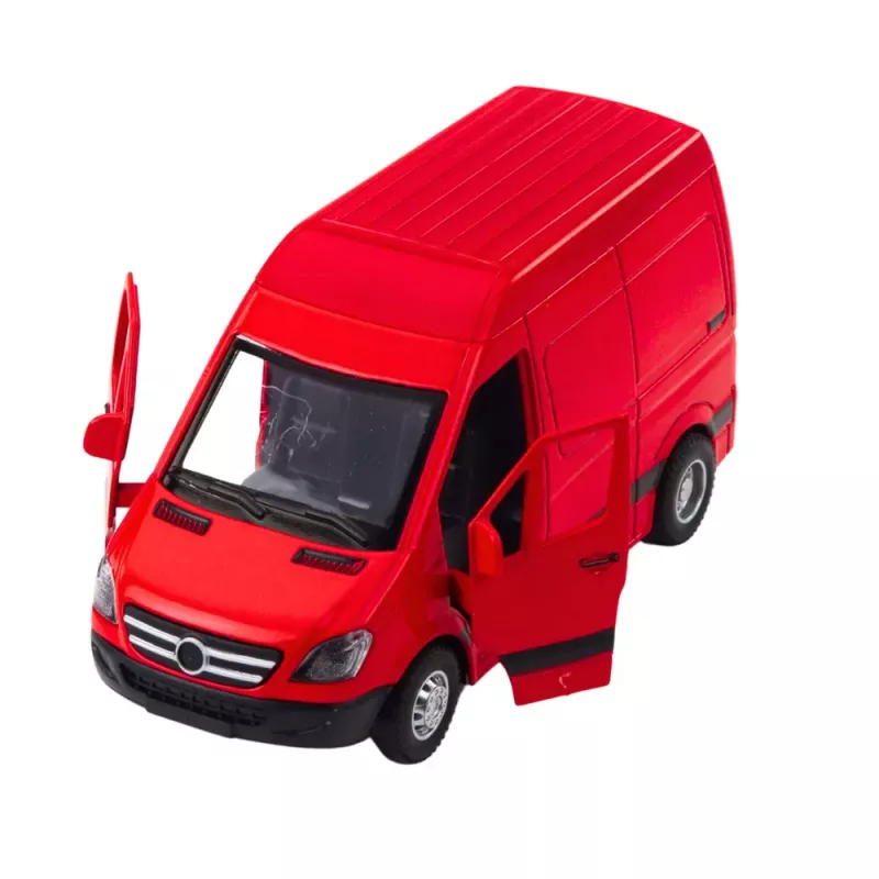 LEAN TOYS Piegādes kravas automašīna Metāla sarkana 1:32 Gaismas Skaņas
