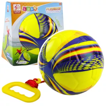 LEAN TOYS Putu bumba uz auklas ar vilkšanas rokturi Dzeltena 14cm