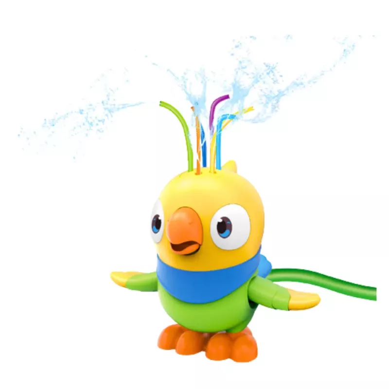 LEAN TOYS Ūdens rotaļlieta strūklaka Papagailis Kustīgie elementi Dzeltena