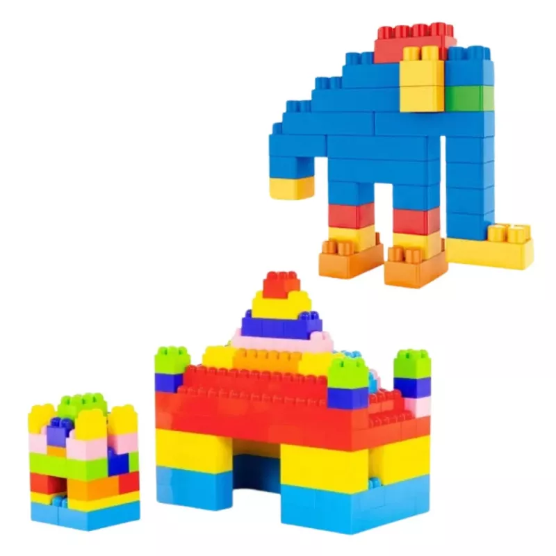 LEAN TOYS 3D krāsainu konstrukcijas bloku komplekts 180 gab.