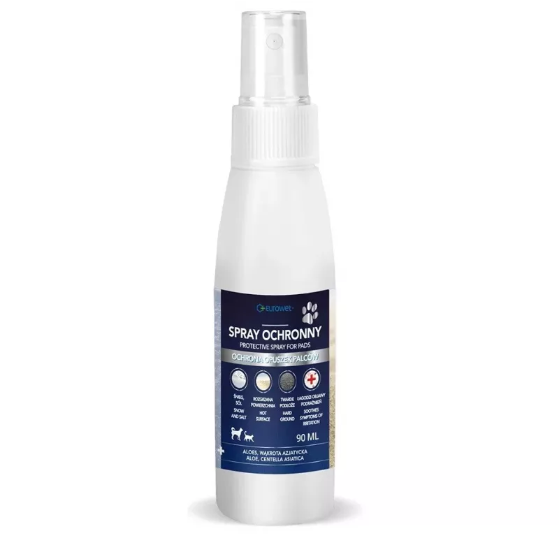 EUROWET Aizsargājošs aerosols ķepu spilventiņiem suņiem un kaķiem - 90 ml