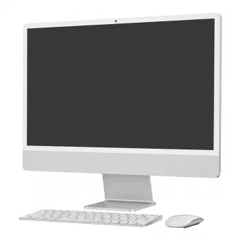 Apple iMac 24 collas 2024 M4 8-kodolu CPU 8-kodolu GPU 16GB RAM 512GB SSD Sudraba Vācu tastatūra