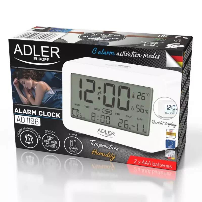 Adler AD 1196 Elektriskā tējkanna 1.7L 2200W Balta