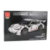 LEAN TOYS Būvbloķēšanas komplekts GT sacīkšu auto balts 1:14 1268 gab.