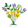 LEAN TOYS Construction Blocks Decorative Bouquet of Colorful Flowers 925 pcs.