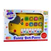 LEAN TOYS Elektroniskās klavieres izglītojošas mazuļiem Dzeltenais autobuss