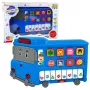 LEAN TOYS Elektroniskās klavieres izglītojošas mazuļiem zils autobuss