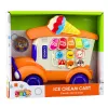 LEAN TOYS Elektriskās klavieres izglītojošas mazuļiem Saldējuma salons Oranžs