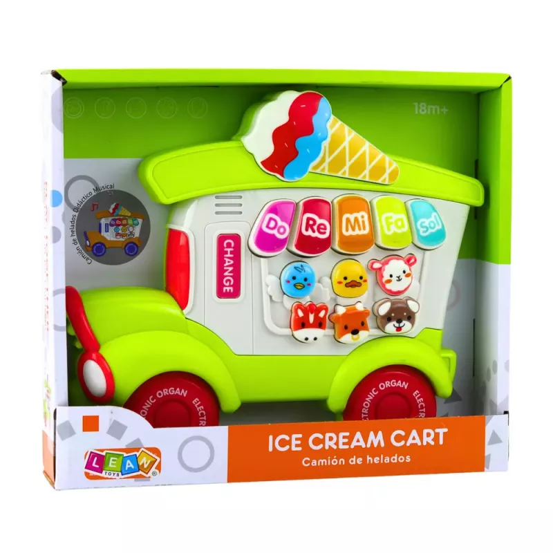 LEAN TOYS Izglītojošas elektriskās klavieres mazuļiem Saldējuma salons Zaļš