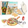 LEAN TOYS Pizza Waffle Set ar Papildpiederumiem Virtuves Aksesuāri Bērniem