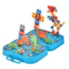 LEAN TOYS DIY Skrūvgriežu komplekts Koferis Puzle Dinozauri Bloki Skrūvgriezis 228 gab.