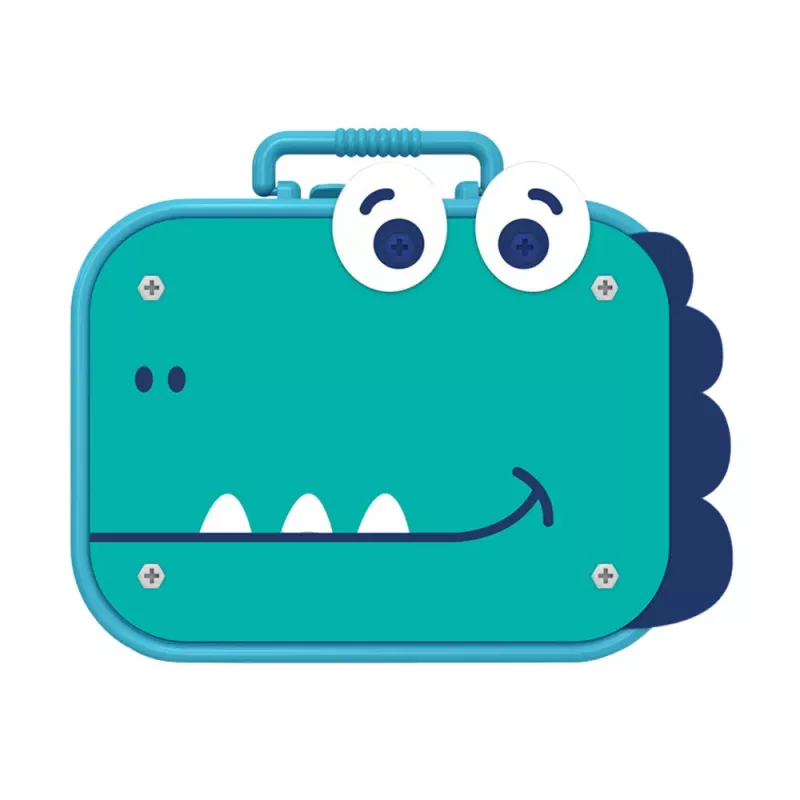 LEAN TOYS DIY Skrūvgriežu komplekts Koferis Puzle Dinozauri Bloki Skrūvgriezis 228 gab.