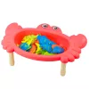 LEAN TOYS Makšķerēšanas komplekts: Krabju galds, 10 zivis, makšķere, sietiņš, rozā