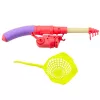 LEAN TOYS Makšķerēšanas komplekts: Krabju galds, 10 zivis, makšķere, sietiņš, rozā