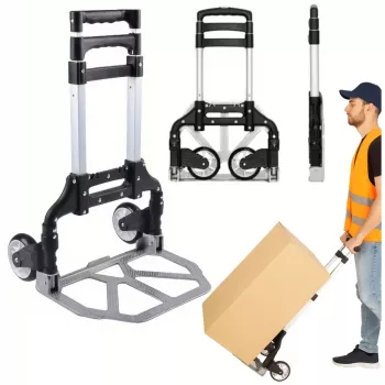 LEAN Lightweight Folding Aluminum Warehouse Transport Trolley 70kg