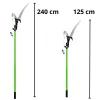 LEAN Teleskopiskās zaru šķēres un zāģis 2-in-1 uz kāta 125-240 cm
