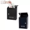 LEAN Pasta kaste vēstulēm, cinkots tērauds, melna, 26,5x18,5x6,5 cm