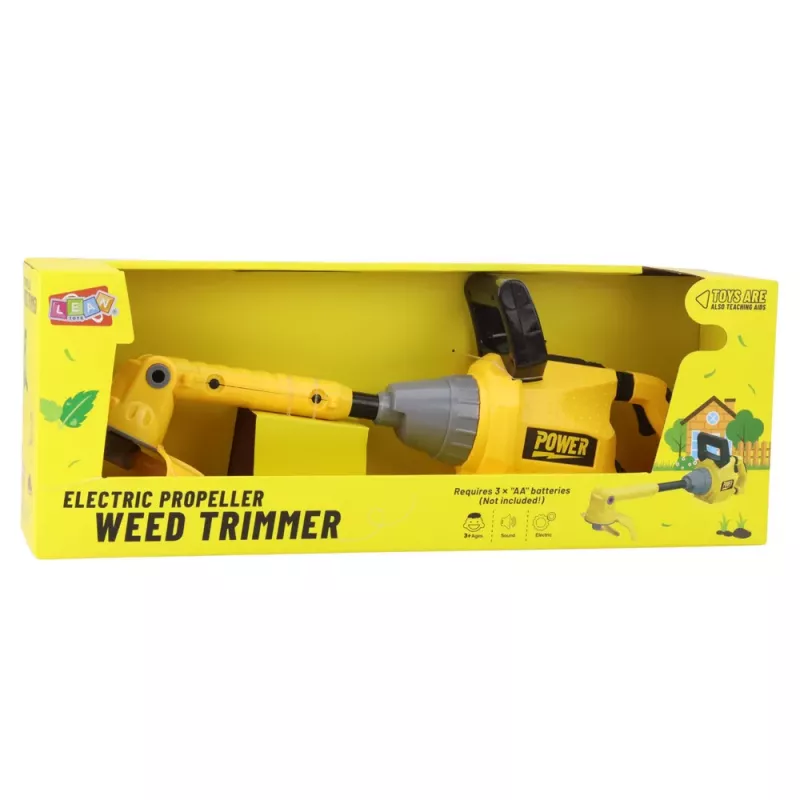 LEAN TOYS Bērnu dārza zāles pļāvējs un trimmeris ar gumijas asmeni, gaismām un skaņām