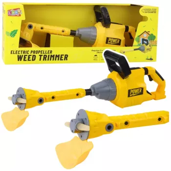 LEAN TOYS Bērnu dārza zāles pļāvējs un trimmeris ar gumijas asmeni, gaismām un skaņām
