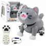 LEAN TOYS Interaktīvs robots kaķēns ar tālvadību RC Remote Control Pelēks