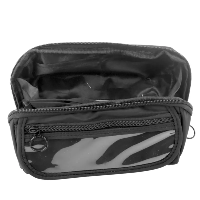 LEAN Pencil Case School Kit, Expandable, Roomy, Black, 20x10cm