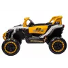 LEAN CARS M1 White and Yellow Battery-Powered Vehicle 4x4