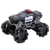 LEAN TOYS RC Policijas bezceļu auto ar gaismām un dūmu efektu 1:16