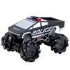 LEAN TOYS Bezceļu transportlīdzeklis Pick Up Truck Policija Ar Tālvadību RC Gaismas Dūmi 1:16