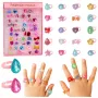 LEAN TOYS Beauty Set Bērnu gredzeni Krāsaini dimanti 50 gab.