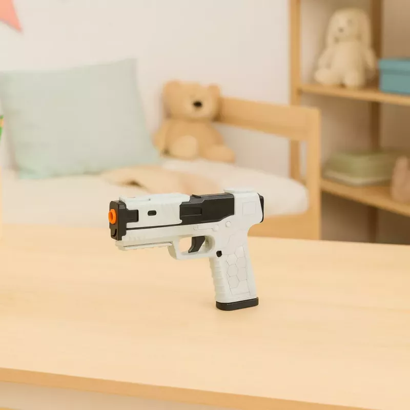LEAN TOYS Rotaļu Pistoles Putuplasta Kasetnes Munīcijas Čaulas Baltas (100 iepakojumā)