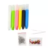 LEAN TOYS DIY Creative Set Stained Glass Keychains Dinosaurs Markers 6 pcs.