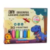 LEAN TOYS DIY Creative Set Stained Glass Keychains Dinosaurs Markers 6 pcs.