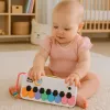 LEAN TOYS Izglītojošas muzikālās klavieres bērniem ar interaktīvām krāsainām pērlītēm