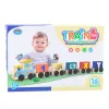 LEAN TOYS Izglītojošs vilciens, burti, cipari, krāsains, 16 gab.