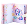 LEAN TOYS Cute Diary Notebook with Code Lock and Unicorn Melodies, 120 Pages, Colorful Lined Pages, Hardcover, for Girls Age 6+