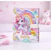LEAN TOYS Cute Diary Notebook with Code Lock and Unicorn Melodies, 120 Pages, Colorful Lined Pages, Hardcover, for Girls Age 6+
