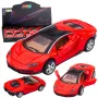 LEAN TOYS Sporta auto Metāls Atveramas durvis Gaismas Skaņas Sarkans 1:32