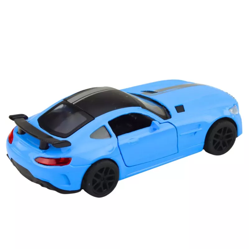 LEAN TOYS Sporta auto metāls ar atveramām durvīm, gaismām un skaņām zils 1:32