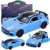 LEAN TOYS Sporta auto metāls ar atveramām durvīm, gaismām un skaņām zils 1:32