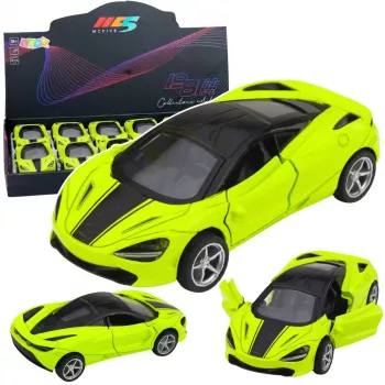 LEAN TOYS Sporta auto metāla piedziņa gaismas skaņas zaļš 1:32