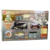 LEAN TOYS Electric Train Classic RC Train ar gaismām, skaņām un dūmiem, 206 cm trase, 24 gabali