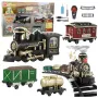 LEAN TOYS Electric Train Classic RC Train ar gaismām, skaņām un dūmiem, 206 cm trase, 24 gabali