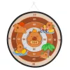 LEAN TOYS Capybara Dartboard Skill Game ar Velcro bumbiņām un rotaļu pistolēm 73.5 cm