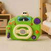 LEAN TOYS Interaktīvā stūre bērniem, braukšanas simulators, gaismas, skaņas, zaļa