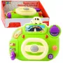 LEAN TOYS Interaktīvā stūre bērniem, braukšanas simulators, gaismas, skaņas, zaļa