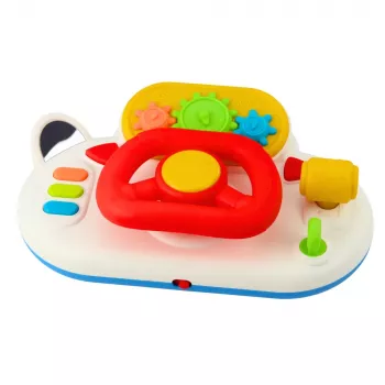 LEAN TOYS Braukšanas Simulators Maziem Bērniem Interaktīva Stūre Gaismas Skaņas